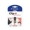 Pen drive pc VERBATIM PEN DISK 2GB CLIP-IT BLACK
